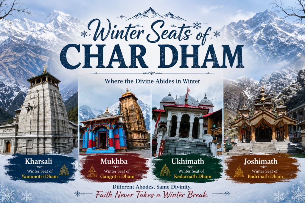 Winter Seats of Char Dham-Discover the winter abode of the holy chardhams of Uttarakhand